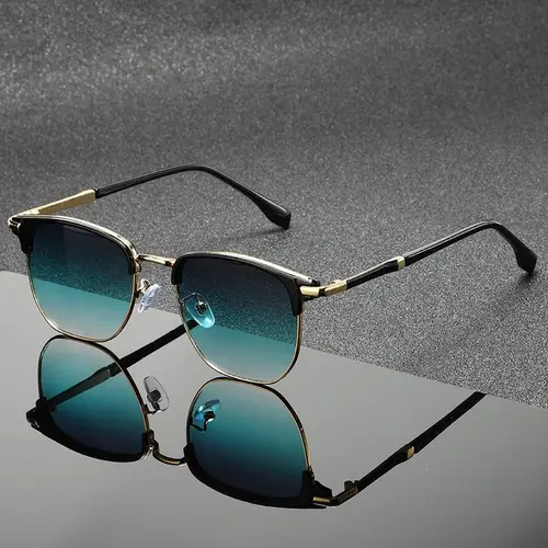 Men's Vintage Square Polarized Sunglasses - High Quality Metal Frame, Adjustable Fit, Vintage Vibe & Modern Edge, for Outdoor Sports & Cycling, High Quality Sunglasses
