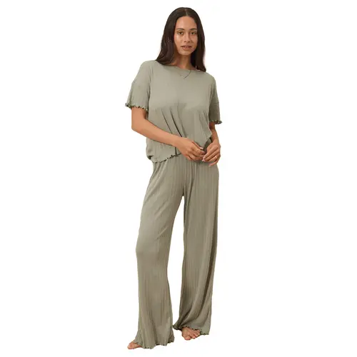 Solly Baby Women's 2-Piece Loose-Fitting Short-Sleeve Relaxed Casual Pregnancy Nightwear Set - Soft Fabric Pants, Effortless Loungewear, Casual Fashion Set