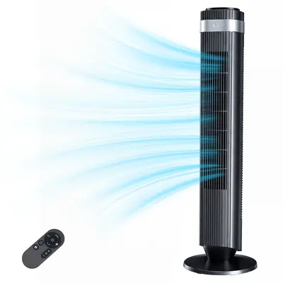 【New】Tower Fan for Bedroom, 28dB Silent Standing Fan with 12H Timer, Smart Auto Mode, 64° Oscillating Bladeless Cooling Fan for Home Office,summerwins