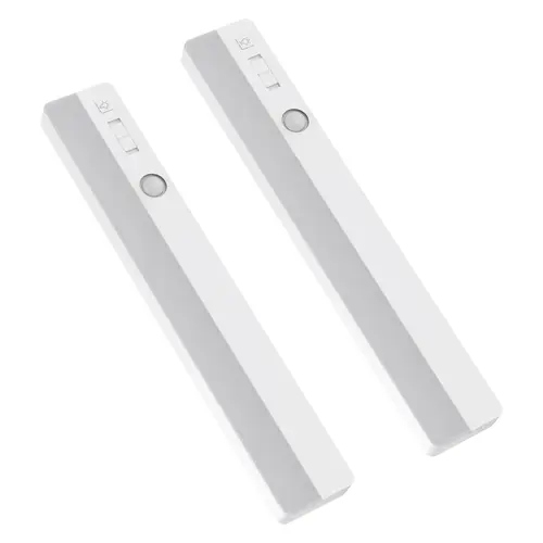 2 Pack LED Closet Light,Under Cabinet Lighting Battery Powered Input Wireless Motion Sensing Light, Auto On Off, Motion Sensor & Light Sensor, Light Beam Adjustable