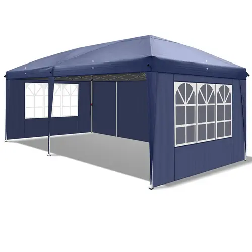 Ubesgoo 10x20 ft Patio Canopy, Patented Center Lock 1-Push Portable Instant Outdoor Shade Canopy with Metal Frame, Adjustable Sun Shelter with Carry Bag for Party, Commercial Events