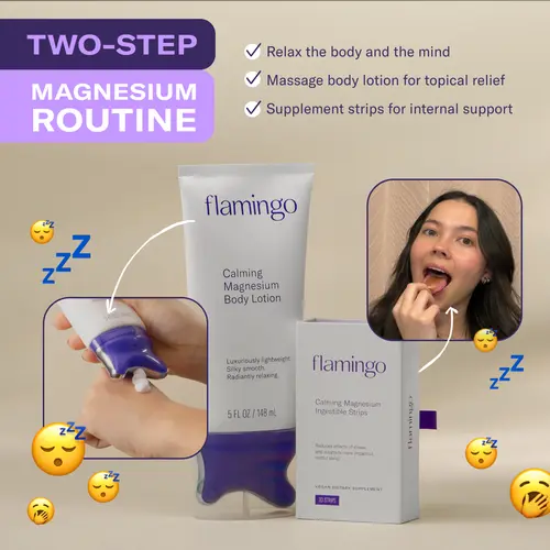 Calming Magnesium Dual-Action Kit Body Care: Magnesium Supplement with Massage Lotion & Better-Absorbing Strips