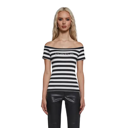 Off The Shoulder Striped Top