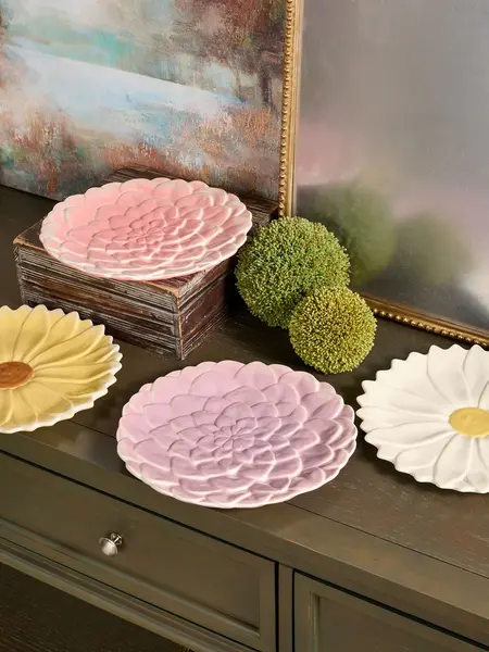 Ode to Color by Lori Weitzner S/4 Flower Dinner Plates