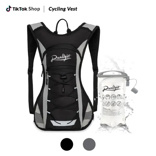 Runlight Lightweight Insulated Outdoor Hydration Vest with 2L Water Bladder, Adjustable Chest Straps, Reflective Design for Running, Hiking,sohochic
