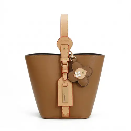 HKCLUF Women's CN6098 2026 Printed Bucket Bag - Luxurious PU Leather Handbag, Fashionable Casual Bag, Purse, Handbags and Accessories, Back to School Gifts for Women,sohochic