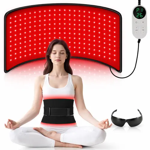 Infrared Light Belt for Body, 660nm & 850nm Light, Adjustable Heat Settings with Timer Control, Wearable Wrap for Waist & Back, Thoughtful Gift Option,sohochic