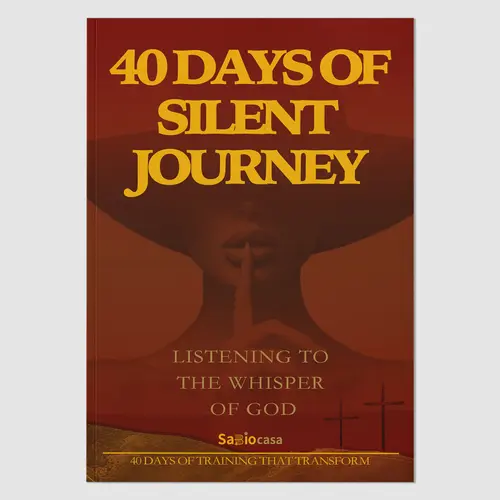 SabioCasa English version: "40-Day of Journey Silence" - A path to spiritual awakening. 40 days, 40 moments of silence, 40 encounters with God and oneself. Suitable as a gift.