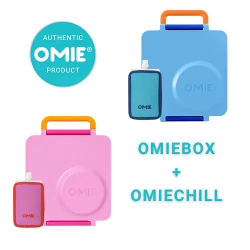 Omie Insulated Bento Lunch Box and OmieChill Food Pouch Cooler - Stainless Steel, Lightweight Kitchenware Lunch Container, Insulated Lunch Box