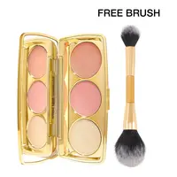 tarte @itsmaureenkelly highlight reel cheek wardrobe + brush bundle - blush & highlight palette & double-ended brush duo