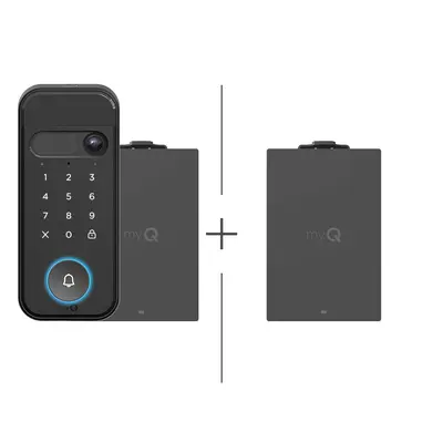 myQ Secure View 3-in-1 Smart Lock & Rechargeable Battery Bundle