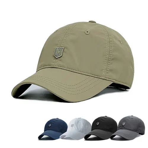 Unisex Polyester Embroidered Sports Hat with UV Protection, Adjustable Head Fit, Quick-Dry & Lightweight for Athletic Activities & Outdoor Use, Adults' Active Day Accessory, Unisex Fit