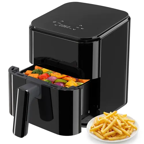 Sweetcrispy 4-in-1 Air Fryer Combo - Countertop Chicken Fryer, 400°F Hot Oven with Roast, Reheat & Dehydrate Functions, Nonstick Basket & Crisper Plate, Kitchen Supplies for Family Meals