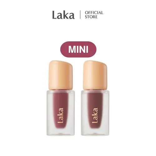 [Laka] Mini Fruity Glam Tint Duo - Glossy Lip Tint with a Lightweight, Non-Sticky Feel, Available in 49 Shades