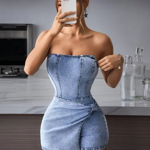 Petite Women's Sleeveless Fitted Slim Bodycon Cut Short Summer Dress, Solid Color Ruched Fashionable Design, Perfect for Casual Wear & Daily Womenswear