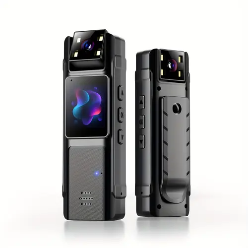 Compact Portable Digital Body Cam Video Camera - 1080P Recording, 180° Adjustable Rotating Lens, 130° Wide Angle, Night Vision, Adjustable Mini Cool Gadgets, No Memory Card, Vlogging Equipment, Gifts for Him (Security Cameras & Systems)