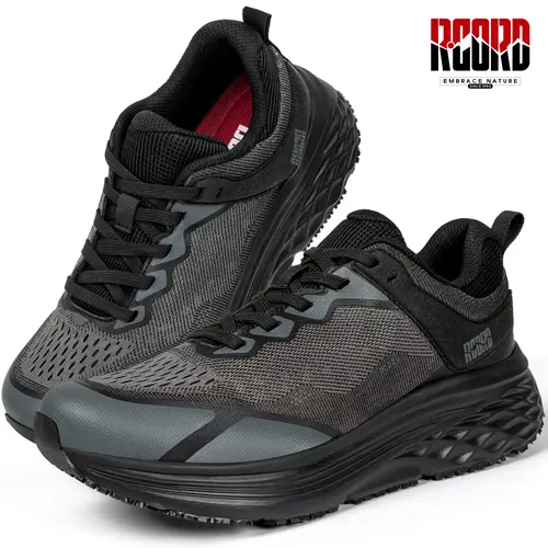 R CORD Women's Slip-Resistant Work Shoes, Oil-Resistant Sneakers with Water-Resistant Upper for Kitchen, Restaurant & Food Service
