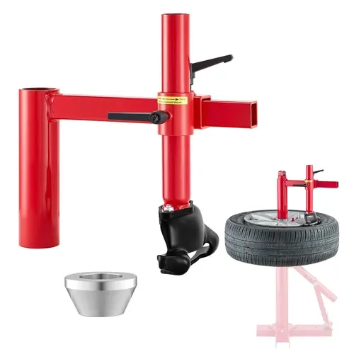VEVOR Heavy Duty Steel Manual Tire Changer Duck Head Kit, Rim-Safe Car Repair Tool with Secure Hub Cone, 2.4" Mounting Tube, 16"-21" Wheel Adapter for Cars, SUVs, Trucks – Enables Mount/Demount with Wobble-Free Stability,toolupgrade