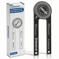 AltitudeCraft Aluminum Miter Saw Protractor Angle Finder Tool, 7.28” CNC Machined Gauge, 360° Rotatable Corner Finder, Laser Engraved Scale, Durable Aluminum Measuring Tool for Woodworking, Crown Molding, Baseboard, Trim, Cabinetry & DIY #SummerVibes, Woo