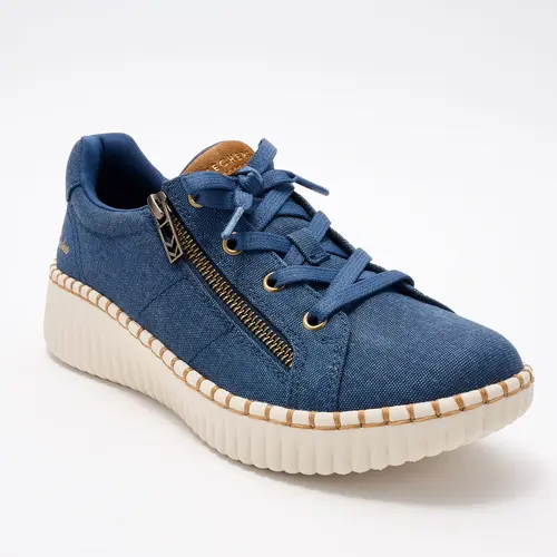 Skechers Wilshire Blvd Canvas Fixed Lace Sneakers - Zip Stride