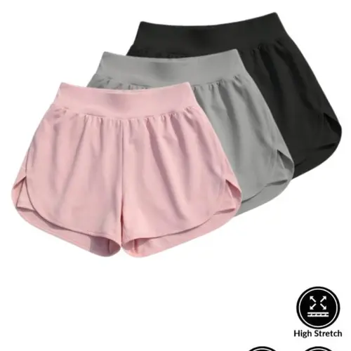 Women's 3pcs Sports Shorts Skirt Set, Cute Fashionable Tennis & Yoga Skirt for Gym, Casual Wear, All-Season Clothing, New Style Girls' Skort, High-Stretch Comfortable and Soft Skort with Built-in Anti-See-Through Safety Shorts, Weekend Outing Casual summe