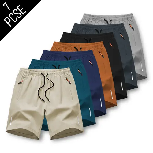 Men's Athleisure Jogger Shorts, Plain Baggy Drawstring Bottoms for Summer Gym Workouts, Quick-Drying Lightweight Male Clothing, Baggy Drawstring Men's Shorts