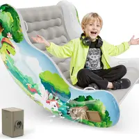 Crakrora Rocking Sensory Chair for Kids Baby Inflatable Air Cloud Rocker Sofa for Autism ADHD Toddlers 3-8 Years Gifts Premium PVC Leak-Proof Portable Inflation Self-Soothing Motor Skills Training