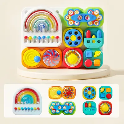Busy Board 3.0 Detachable & Assemblable Toy for Toddlers 1+ | Portable Learning Activity Board with 7 Travel-Friendly Tools, Fine Motor Skills Development,back to school,sohochic