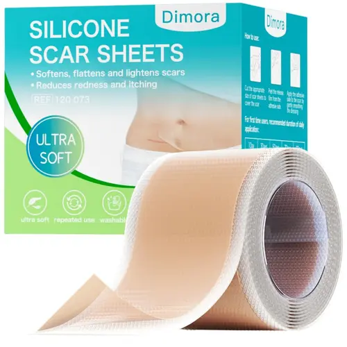 Dimora Medical-Grade Silicone Scar Sheets Roll, Cuttable Hypoallergenic Scar Tape Roll,for Post-Surgery Scar Repair, Wrinkle Care & Skin Discoloration Reduction, SohoChic
