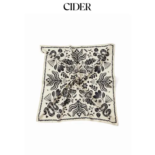 Cider FLORAL & SNAKE SQUARE HEADSCARF