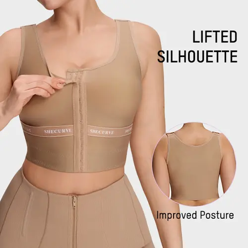 SHECURVE Sleeveless Posture Corrector Shaping Vest for Women Adjustable Back Support Tummy Control Upper Back Straightener Hunchback Relief Daily Wear #SummerVibes