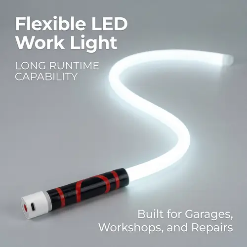 Bendable LED Flashlight Stick – 29" Flexible Rechargeable LED Work Light, Stable Long Lasting Runtime,High Lumen Hands-Free Inspection Light for Car Repair, Portable Lamps,Tools and Gadgets,Under Hood, Garage, Mechanic, DIY,toolupgrade