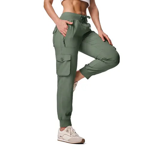 YSENTO Women's Joggers Cargo Pants Casual Lightweight Hiking Outdoor Pants Quick Dry Travel Sweatpants  Elastic Waist With Multiple Pockets For Comfortable Daily Wear #swimweek