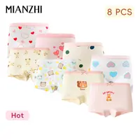 MIANZHI Toddler Girls' Tagless Soft Cotton Underwear Sets, 8-Pack Girly Designs Briefs with Elastic Spandex - Breathable All-Season Comfy Undergarments for Kid, 2-3y, 3-4y & 5-10y Youth, Inner Wear,sohochic