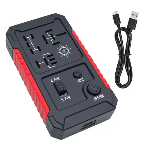 12V Relay Tester with LED Lighting Portable Automotive Diagnostic Tool for 4-Pin & 5-Pin Relays Battery Powered Fast Reliable,back to school,back to school haul,sohochic