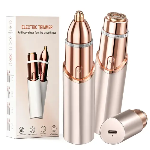 2 in 1 Facial & Eyebrow Hair Trimmer, Electric Eyebrow Trimmer, Lip Facial Body Hair Removal Tool, Facial Hair Care Tool, Electric Shaver Women, Eyebrow, Epilator Hair Remover,father'sdaygifts,summerhairstyles