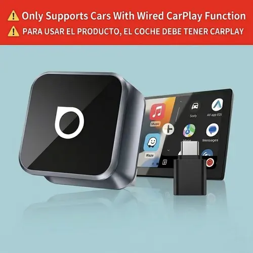 OTTOCAST Mini Cube 2026 Upgrade Fast Wireless CarPlay Adapter, 2in1 Wireless CarPlay & Android Auto Adapter,toolupgrade