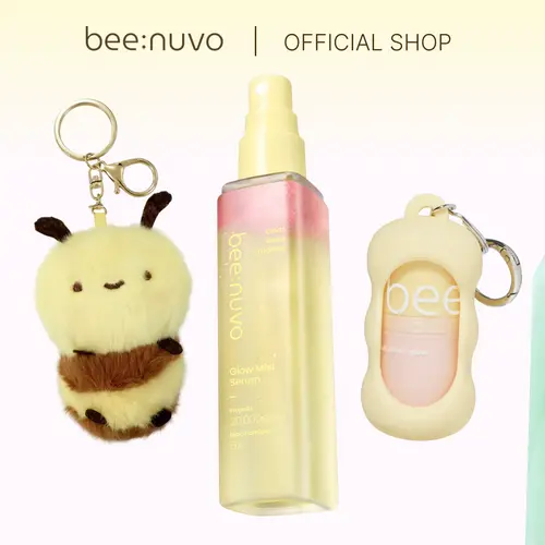 [beenuvo] [Set] Glow Mist Serum (2.70 fl. oz) & Honey and Collagen Lip Butter (0.45 oz) + 2 Free Gifts — Facial Serum Spray for Radiance, Blackhead & Pore Care, Nourishing Lip Mask for 24-Hour Moisture, Korean Skincare