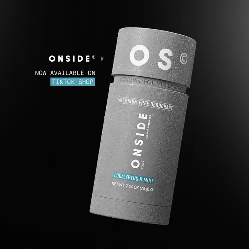 ONSIDE High Performance Deodorant | Aluminum Free | Dermatologist Tested | Gentle on Skin, Built for Active Lifestyles | Santal Leather & Eucalyptus Mint | Performance Care
