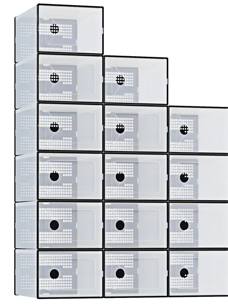 Sweetcrispy Clear Stackable Plastic Shoe Storage Boxes with Lids - Dorm Room Shoe Rack Organizer for Closet, Storage Organization Needs