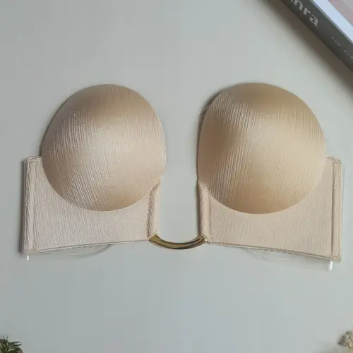 Women's U-Shaped Backless Shaping Wireless Bra Strapless Chest Support Medium, Invisible Bras, Suitable for Party Dresses & Wedding Gowns, Comfortable Invisible Design, Elegant