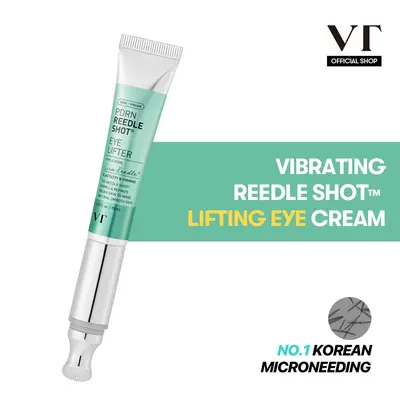 [VT COSMETICS] Viral PDRN Micro-Vibration Eye Cream - Smooth, Moisturizing Hyaluronic Acid Anti-Age Treatment with Reedle Shot, Peptide, Collagen | 1-Minute Firming Care for Fine Lines, Dark Circles, Puffiness | Korean Skincare Applicator for Under-Eyes