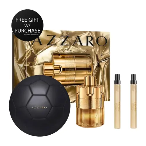 Azzaro Forever Wanted Elixir Limited Edition Luxury Men's Perfume Gift Bundle - 3.4 oz Eau de Parfum + 2 Travel Sprays, Woody Spicy Signature Scent for Adults