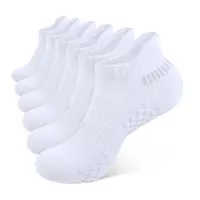CLOSEMATE Ankle Socks for Men Cotton Socks Anti-Blister Cushioned Athletic Socks for Running & Training 6 Pairs