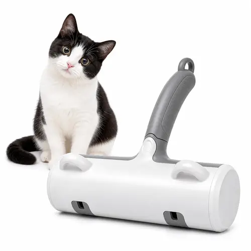 BestGod Reusable Push-Pull Static Pet Hair Lint Roller - Advanced Adsorption, 1-Click Empty Washable Large Bin, Eco-Friendly Grooming Tool, Deep Cleaning, Versatile Works Across Sofas & Cars, Aesthetic Design, Bonus Pet Chew Toy, Easter Gift for Dogs-Cats