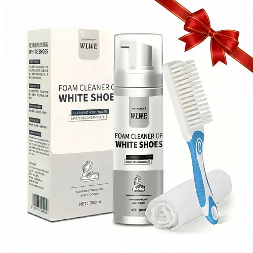 【Shoe Cleaning Kit】 No-Rinse, Portable, Sneaker Cleaner, Foam Cleaner, White Sneaker Cleaner, Shoe Care Products, Clean My Shoes, Refresh My Shoes, Affordable Shoe Care, Includes Brush and Towel Footwear sohochic