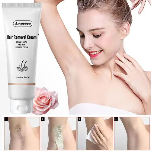 Amococo Hair Removal Cream for Men & Women, Gentle Depilatory Gel for Full Body, Skin-Friendly Hair Softener & Remover