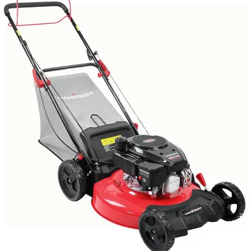 PowerSmart 21-in Gas Powered Mulching Lawn Mower - 144cc/170cc Rear Wheel Drive Self-Propelled, Heavy Duty Steel Deck, 1/2 Acre Coverage, 1.4 Bu Grass Catcher, Foldable, Easy Start, Quick Assembly, Adjustable Height, Safety Switch (V8621C/V8621P/V8621S)