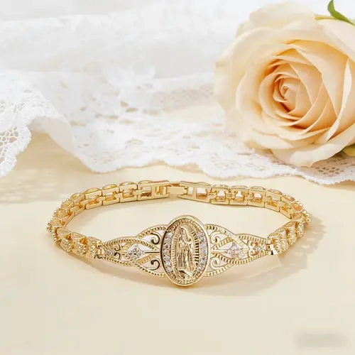 Women's 14 Karat Gold Plated Bracelet - Exquisite Everyday Wear Piece, Hypoallergenic for Calm Wear, Tarnish Proof Jewelry, Gold Plated Bracelets & Bangles, Trendy Gift for Her,sohochic
