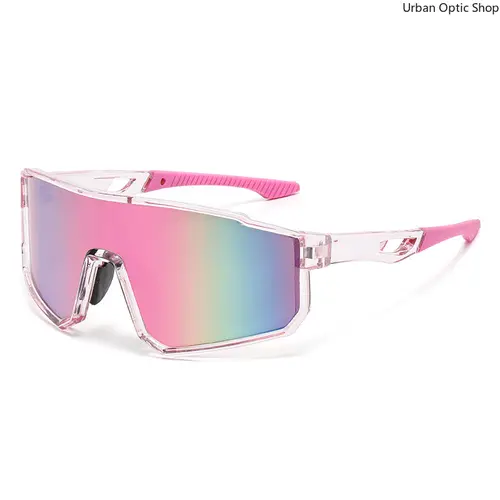 Unisex Statement Sunglasses - Colorful Mirrored Lens 1-Piece Rubber Shield, Windproof UV400 Protection, Outdoor Sports Eyewear for Beach, Driving
